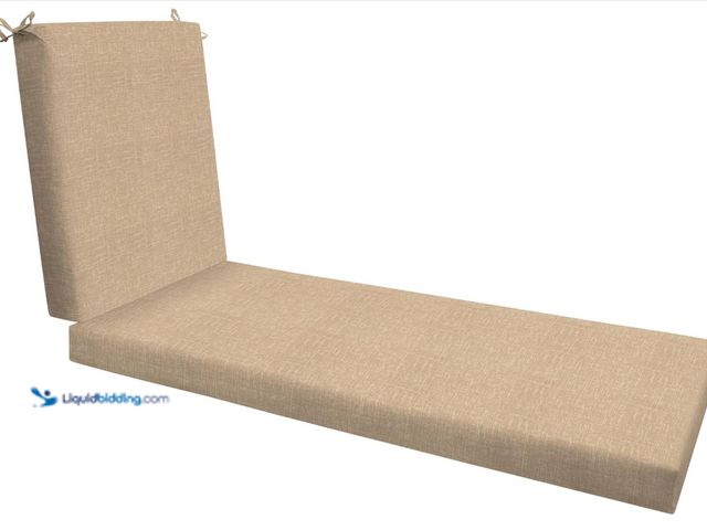 Lot 49-3431466 - Honeycomb Outdoor Essentials Chaise Lounge, 21 x 70, Hampton Texture Neutral Chair Cushion for Patio...