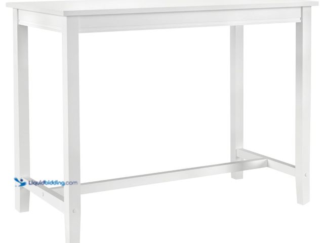 Lot 49-5538680 - Transitional Counter Height Pub Table. SKU: 55815TWHT01U. Unused.