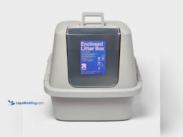 Lot 49-5553100 - QTY 2 - up&up Enclosed Cat Litter Box - Gray - XL MODEL:800921064156 NEW