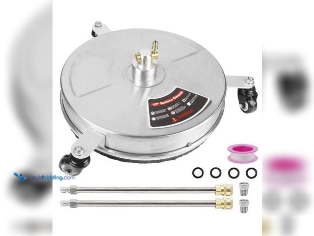 Lot 49-1569678 - Twinkle Star 15" Pressure Washer Surface Cleaner with 3 Wheels, Stainless Steel Housing & 1/4" Quick...