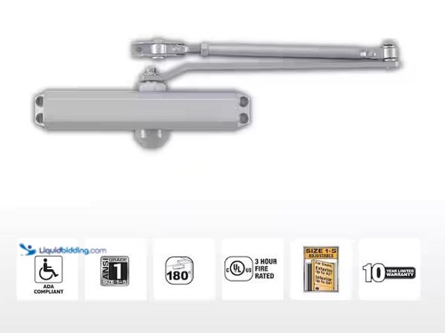 Lot 49-1576671 - Universal Hardware Size 1-5 Heavy Duty Commercial Door Closer - 3 Mounting Styles - ANSI Grade 1, UL...