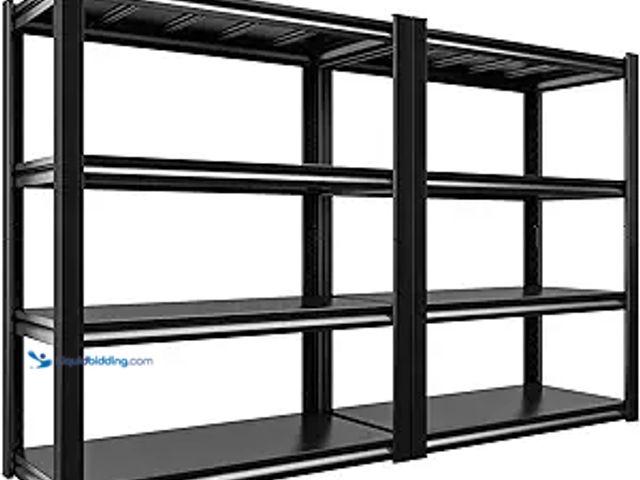 Lot 49-5407501 - Raybee 40" W Garage Shelving 2000 LBS Storage Shelves 4 Tier Heavy Duty Shelving Adjustable Metal Sh...