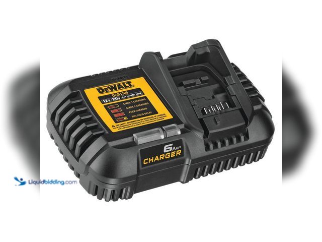 Lot 49-5454197 - DEWALT 6 Amp Battery Charger. Model # DCB1106. item unused.