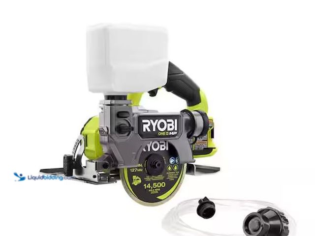 Lot 49-1572126 - RYOBI ONE+ HP 18V Cordless Handheld Wet/Dry Masonry Tile Saw (Tool Only) Model # PBLHTS01B, Used  Re...