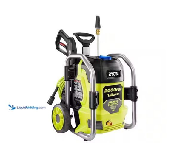 Lot 49-1566801 - RYOBI 2000 PSI 1.2 GPM Cold Water Corded Electric Pressure Washer, Model # RY142022, used, scuffs / ...