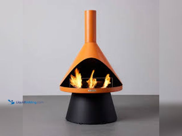 Lot 49-5485635 - Lloyd Gel Fuel Free Standing Fireplace in Sunkissed Orange. SKU: NLE5BU_TF_LYD44_ORG. Unused with sc...