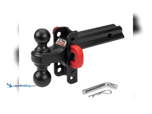 Lot 49-3565292 - TowSmart X-Mount Adjustable Hitch Dual Ball Mount, 3 1/4" Drop, 10,000 lb (Red U-Pin) Model # 9510 u...