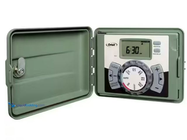 Lot 49-3614781 - Orbit 4-Station Easy-Set Logic Indoor/Outdoor Irrigation Controller, Model # 57894, Unused, Has atta...