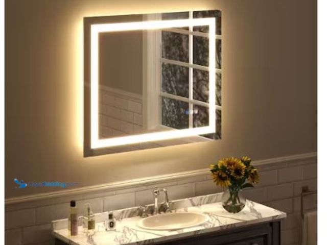 Lot 49-2004679 - TOOLKISS Super Bright 30 in. W x 36 in. H Rectangular Frameless LED Light Wall Bathroom Vanity Mirro...