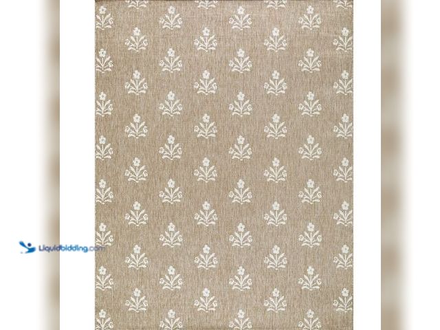 Lot 49-5543075 - My Texas House Isla Outdoor Area Rug 5'3 x 7'.  Unused. Beige