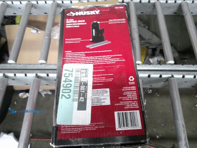 Lot 49-1517112 - Husky
6-Ton Hydraulic Bottle Car Jack, Model # HPL6B, Unused   Ref#AHD-PA0717