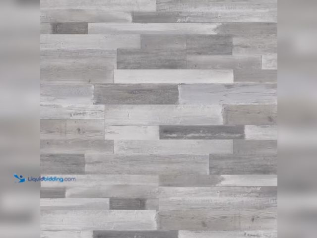 Lot 49-1536846 - Approx. 767 sqft. TrafficMaster Skyland 6 MIL x 6 in. W x 36 in. Whitewashed Gray Click Lock Waterpr...