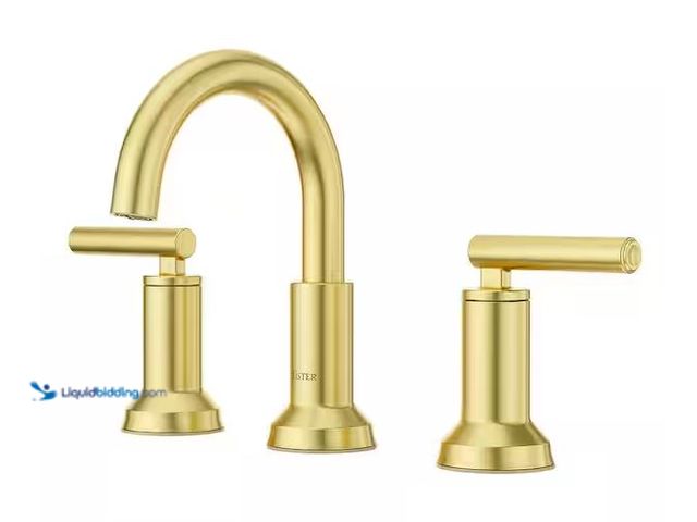 Lot 49-1568394 - Pfister Capistrano 8 in. Widespread Double Handle Bathroom Faucet in Brushed Gold Model # LF-049-CSO...