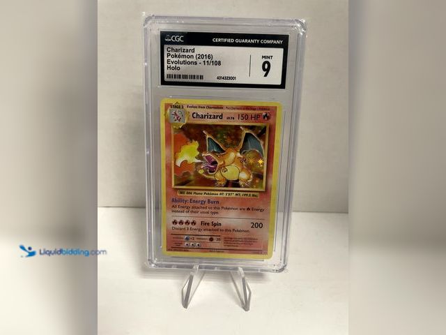 Lot 49-910528 - 2016 Pokémon Evolutions Charizard 11/108 Holo CGC 9 Mint. Ref:COINS0723