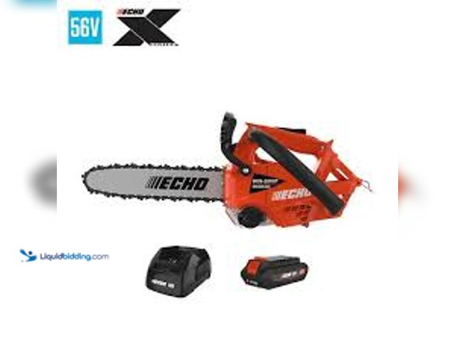 Lot 49-5407003 - ECHO 56V 12 in. X Series Cordless Battery Top Handle Arborist Professional-Grade Chainsaw with 2.5Ah...