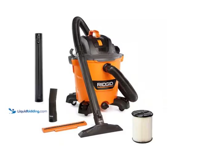 Lot 49-1566875 - RIDGID 12 Gal. 5.0 Peak HP NXT Shop Vacuum Wet Dry Vac with General Debris Filter, Locking Hose and ...