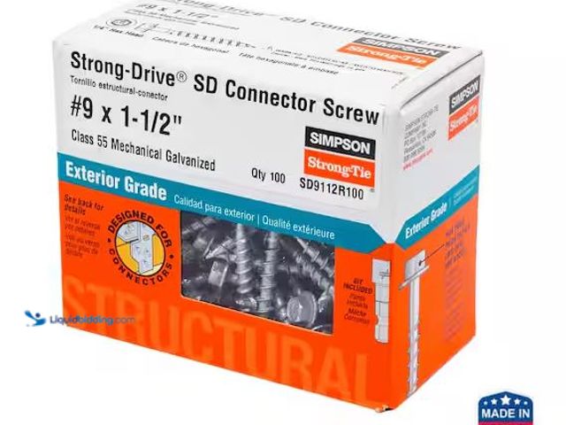 Lot 49-5486182 - Simpson Strong-Tie
#9 x 1-1/2 in. 1/4-Hex Drive, Strong-Drive SD Connector Screw (100-Pack) 
Inter...