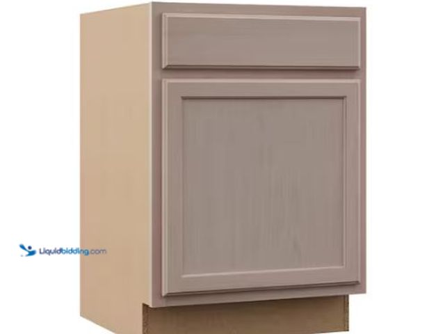 Lot 49-1549360 - Hampton Bay 24 in. W x 24 in. D x 34.5 in. H Assembled Base Kitchen Cabinet in Unfinished with Reces...