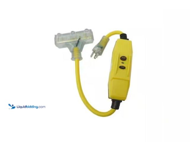 Lot 49-1549322 - (2) Shock Shield 2ft. 12 / 3 SJTW 15 Amps In-Line GFCI Tri-Tap, Model # 26020008-6, New, (2 Tri-Tap ...