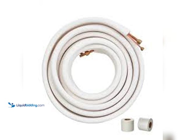 Lot 49-5459878 - VEVOR 50 ft. Mini Split Line Set 1/4 in. and 1/2 in. O.D Copper Pipes Tubing and Triple-Layer Insula...