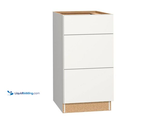 Lot 49-5508343 - Hampton Bay
Westfield Feather White Shaker Stock Assembled Drawer Base Kitchen Cabinet (18 in. W x ...