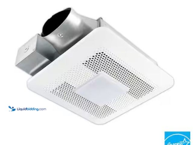 Lot 49-1518184 - Panasonic WhisperThin DC LED Pick-A-Flow 80 -100 CFM Ceiling/Wall Bathroom Exhaust Fan, 3-3/8 in. Lo...