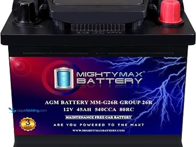 Lot 49-2025611 - Mighty Max Battery MM-G26R BCI Group 26R 12V 45AH, 80RC, 540 CCA, Rechargeable SLA AGM Battery, Mode...