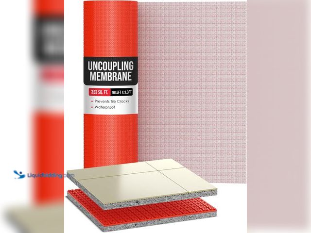 Lot 49-5435615 - Houseables Uncoupling Membrane, Tile Underlayment, Tile Membrane, Flooring Underlayment, for Floor, ...