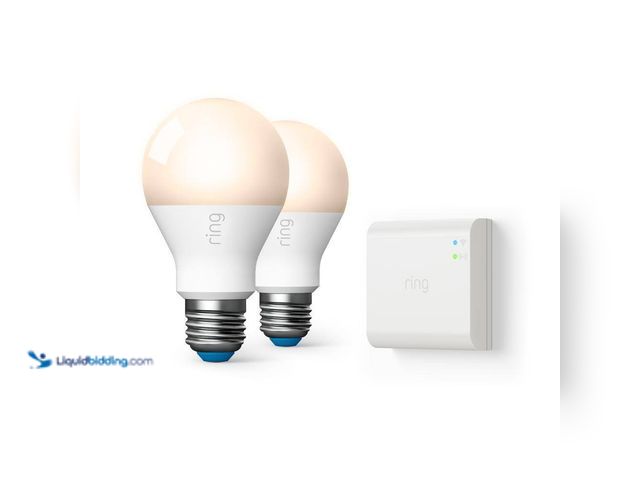 Lot 49-3512515 - Ring
60-Watt Equivalent A19 LED Smart Light Bulb with Bridge (2-Pack) Unused
