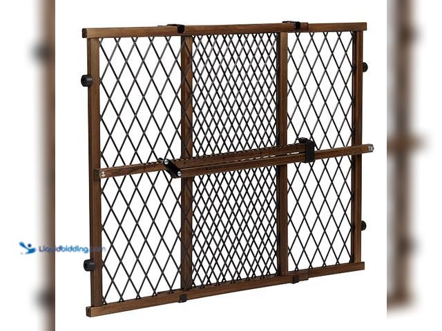 Lot 49-2001424 - Evenflo 26"W x 23"H Position & Lock Adjustable Wood Baby Gate (Farmhouse Collection), Model # B075XQ...