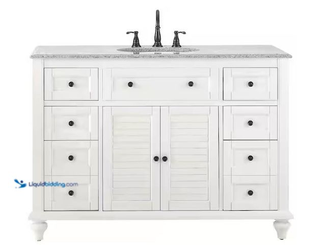Lot 49-5555389 - Home Decorators Collection
Hamilton 49 in. W x 22 in. D x 35 in. H Single Sink Freestanding Bath Va...