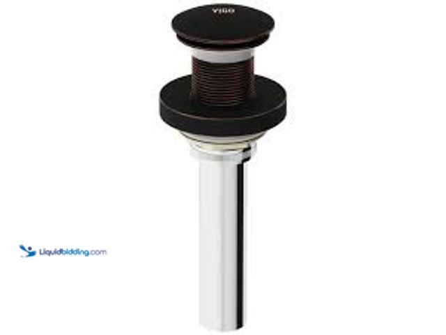 Lot 49-3536938 - VIGO Vessel Bathroom Sink Pop-Up Drain and Mounting Ring in Antique Rubbed Bronze. Model # VG07000AR...
