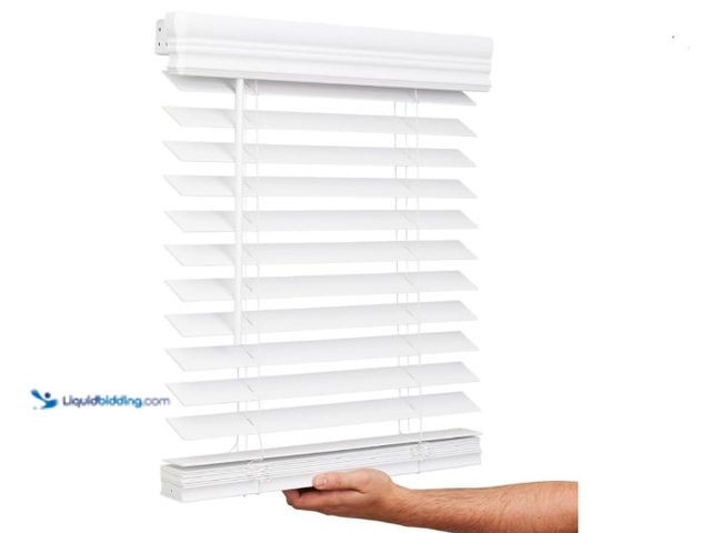 Lot 49-3480476 - Lotus & Windoware 24" Wide x 72" Long (Actual Size 23.5" x 72") 2 Inch Faux Wood Blind, Shades for I...