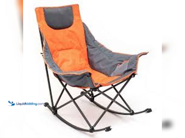 Lot 49-5541992 - SunnyFeel outdoor rocking chairs, orange.