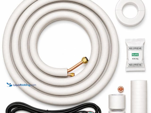 Lot 49-5552805 - 26.4-foot (8-meter) mini-split copper connection line set (1/4" and 3/8" lines). Model #G666-A1736G4...