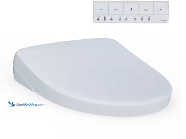 Lot 49-1594290 - TOTO S7A Washlet Elongated Electric Heated Bidet Seat with Contemporary Lid in Cotton White, Model #...