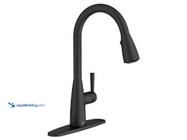 Lot 49-5459861 - American Standard Fairbury 2S Single-Handle Pull-Down Sprayer Kitchen Faucet in Matte Black. Model #...