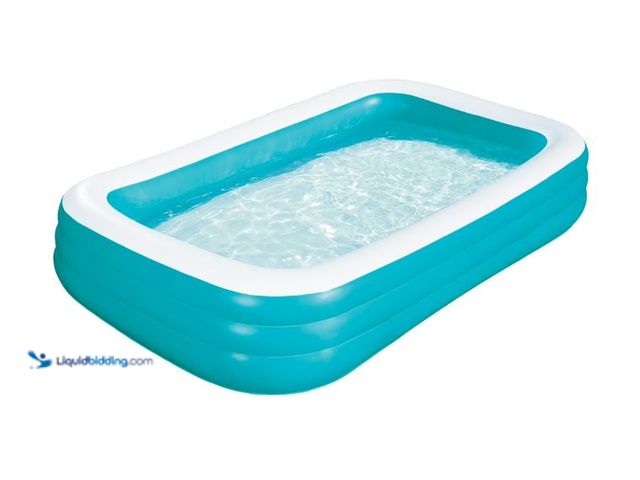 Lot 49-3566906 - Bluescape 10ft Rectangular Family Inflatable Swimming Pool for Ages 6 and Up, Unused