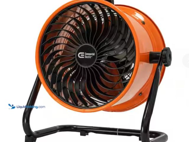Lot 49-1574957 - Commercial Electric 10 in. 3-Speed High Velocity Turbo Fan, Ideal for spot ventilation in an office,...