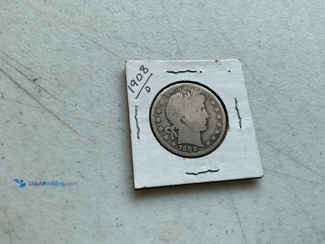 Lot 49-1804211 - 1908 D BARBER SILVER HALF DOLLAR