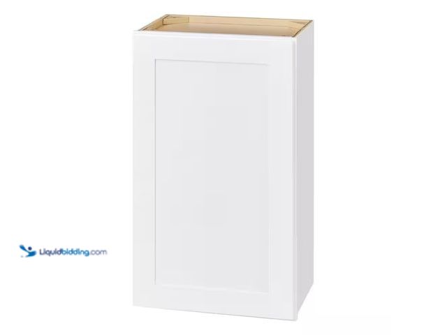 Lot 49-1625565 - Hampton Bay Avondale 18 in. W x 12 in. D x 30 in. H Ready to Assemble Plywood Shaker Wall Kitchen Ca...