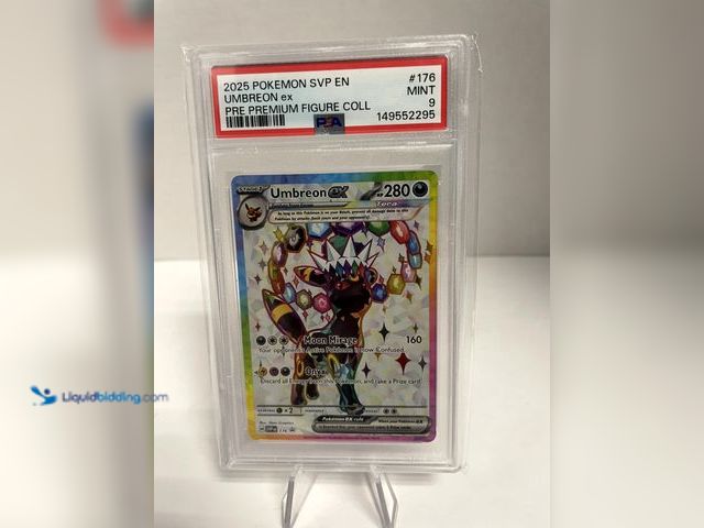 Lot 49-910537 - 2025 Pokemon SVP EN Pre Premium Figure Coll. Umbreon EX #176 PSA 9 MINT. Ref:COINS0723