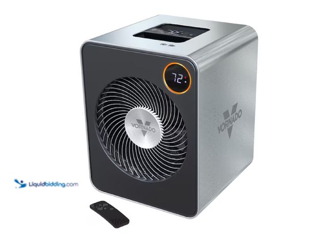 Lot 49-1515957 - Vornado Up to 1500-Watt Utility Fan Utility Indoor Electric Space Heater with Thermostat and Remote ...