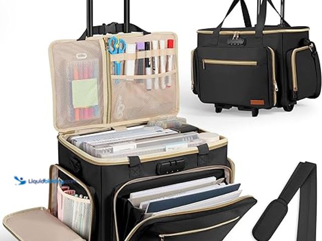 Lot 49-3480475 - Housolution Rolling Teacher Bag with Wheels, Fits for 17" Laptop, Teacher Tote Bag with Detachable T...