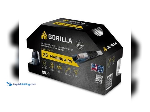 Lot 49-3565734 - Gorilla 1/2 in. x 25 ft. Marine and RV Hose. Model # GMAR0025 unused