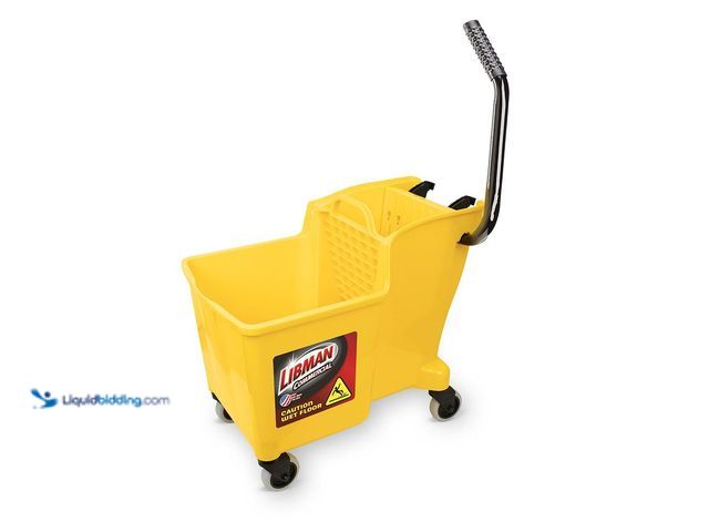 Lot 49-5485717 - Libman Commercial 1095 One-Piece Bucket and Wringer, Polypropylene, Yellow. Model #B072BD2R8N. Used ...