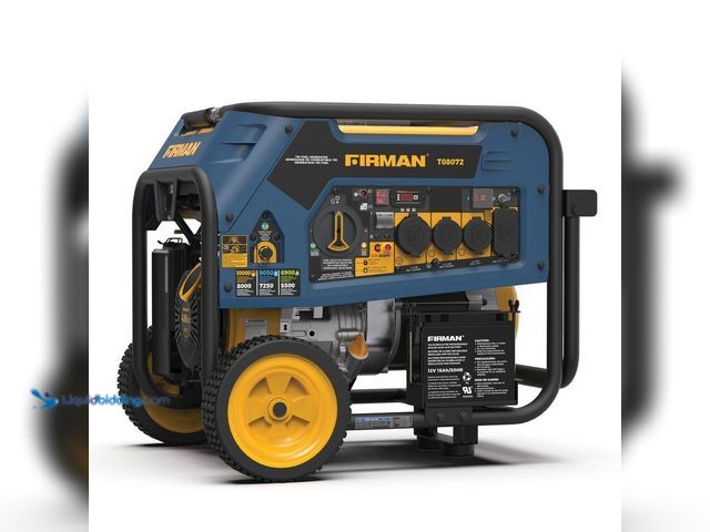 Lot 49-5413510 - FIRMAN
10,000-Watt/8,000-Watt Tri-Fuel Portable Generator with Electric Start, Transfer Switch Outl...