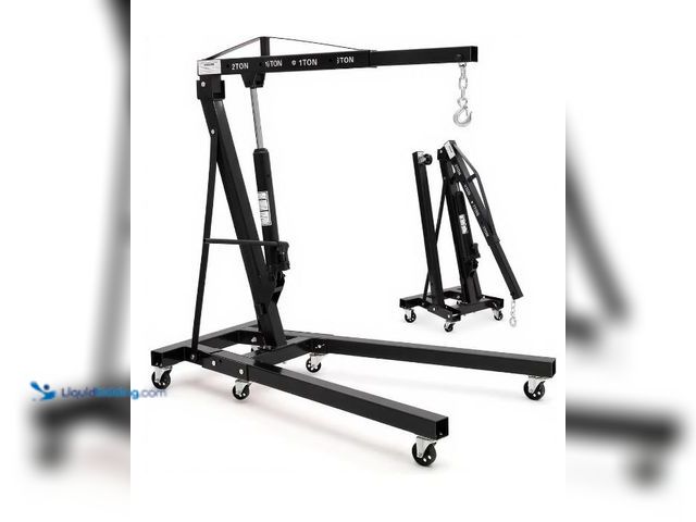 Lot 49-1569415 - Cherry Picker Engine Hoist, Folding Engine Crane, 2 Ton 4400lb Engine Hoist Lift, Heavy Duty Hydraul...