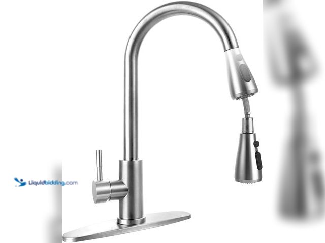 Lot 49-5437662 - Stainless Steel 304 Kitchen Sink Faucet with Pull Down Spray Outdoor Kitchens Faucets Out Extension ...