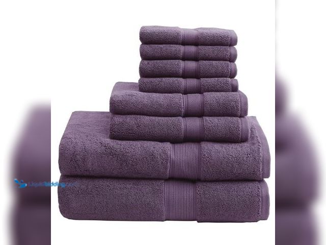 Lot 49-1558964 - Madison Park 800GSM Bathroom Towel Set of 8 100% Cotton Bath Towel Set for Bathroom Luxurious Highly...